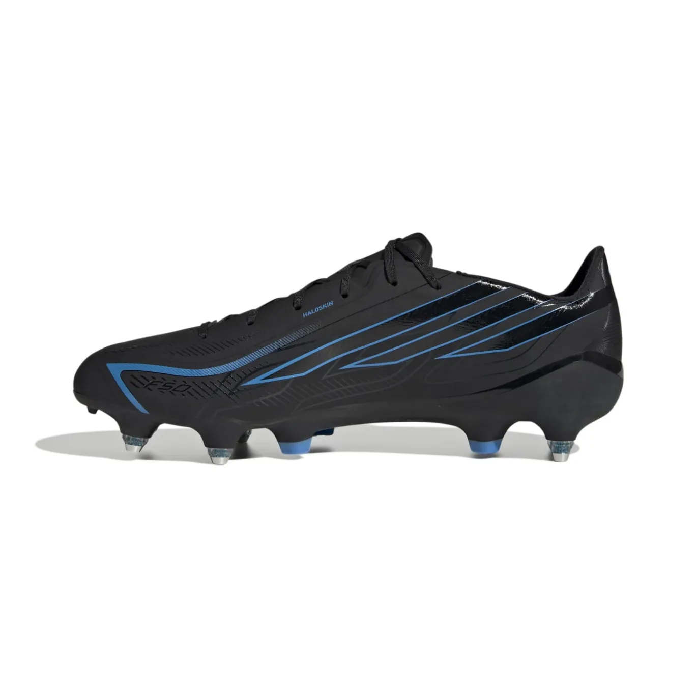 adidas F50 Hyperfast League IJzeren-Nop Voetbalschoenen (SG) Zwart Zwart Blauw