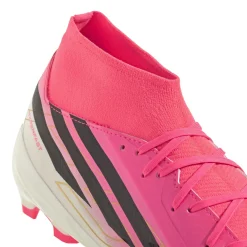 adidas F50 Hyperfast League Mid Gras Voetbalschoenen (FG) Felroze Zwart Goud Wit