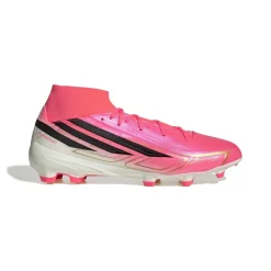 adidas F50 Hyperfast League Mid Gras Voetbalschoenen (FG) Felroze Zwart Goud Wit