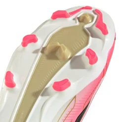 adidas F50 Hyperfast League Mid Gras Voetbalschoenen (FG) Felroze Zwart Goud Wit