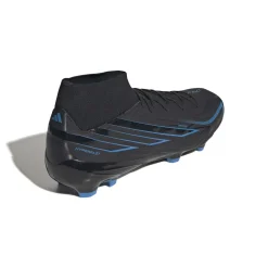adidas F50 Hyperfast League Mid Gras Voetbalschoenen (FG) Zwart Zwart Blauw