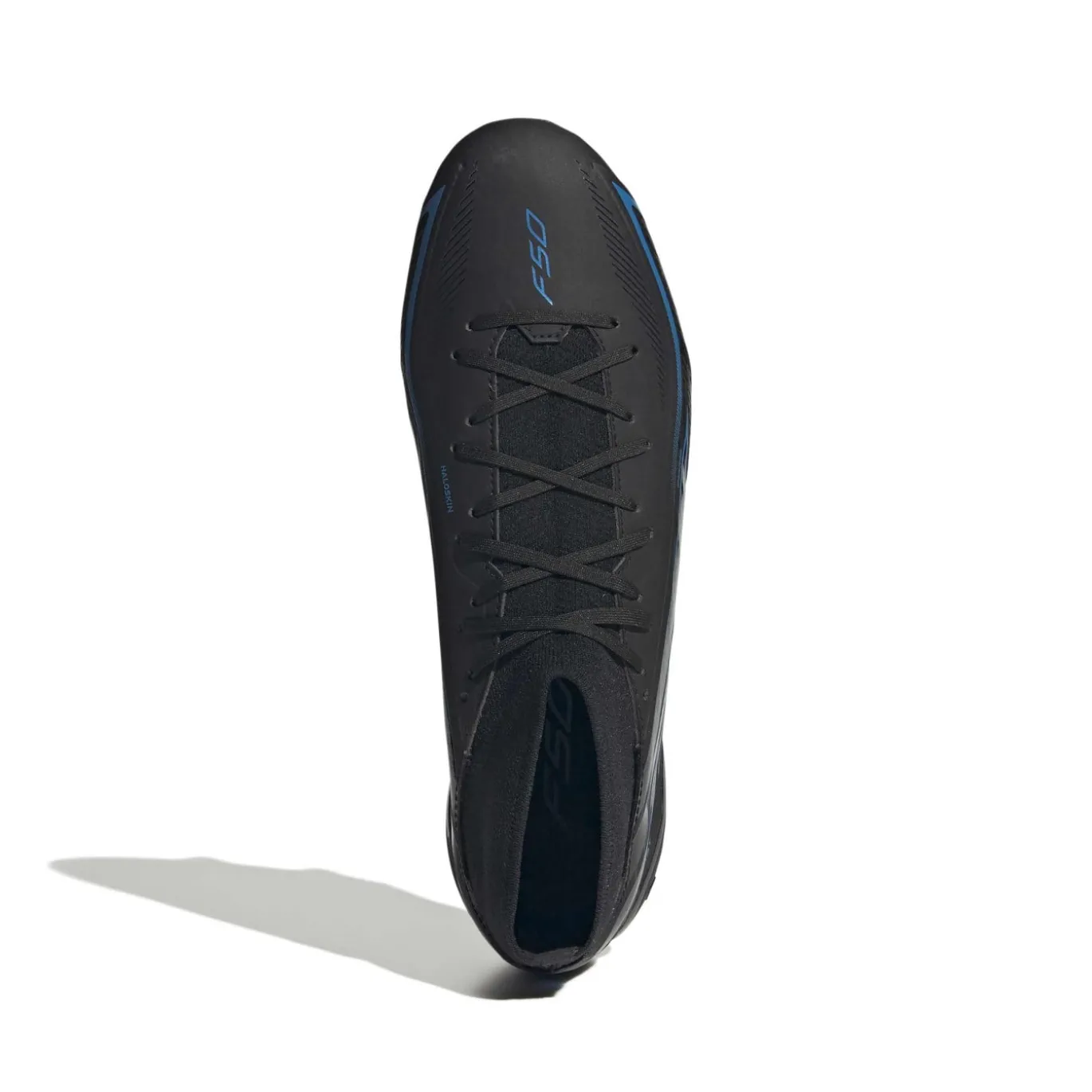 adidas F50 Hyperfast League Mid IJzeren-Nop Voetbalschoenen (SG) Zwart Zwart Blauw