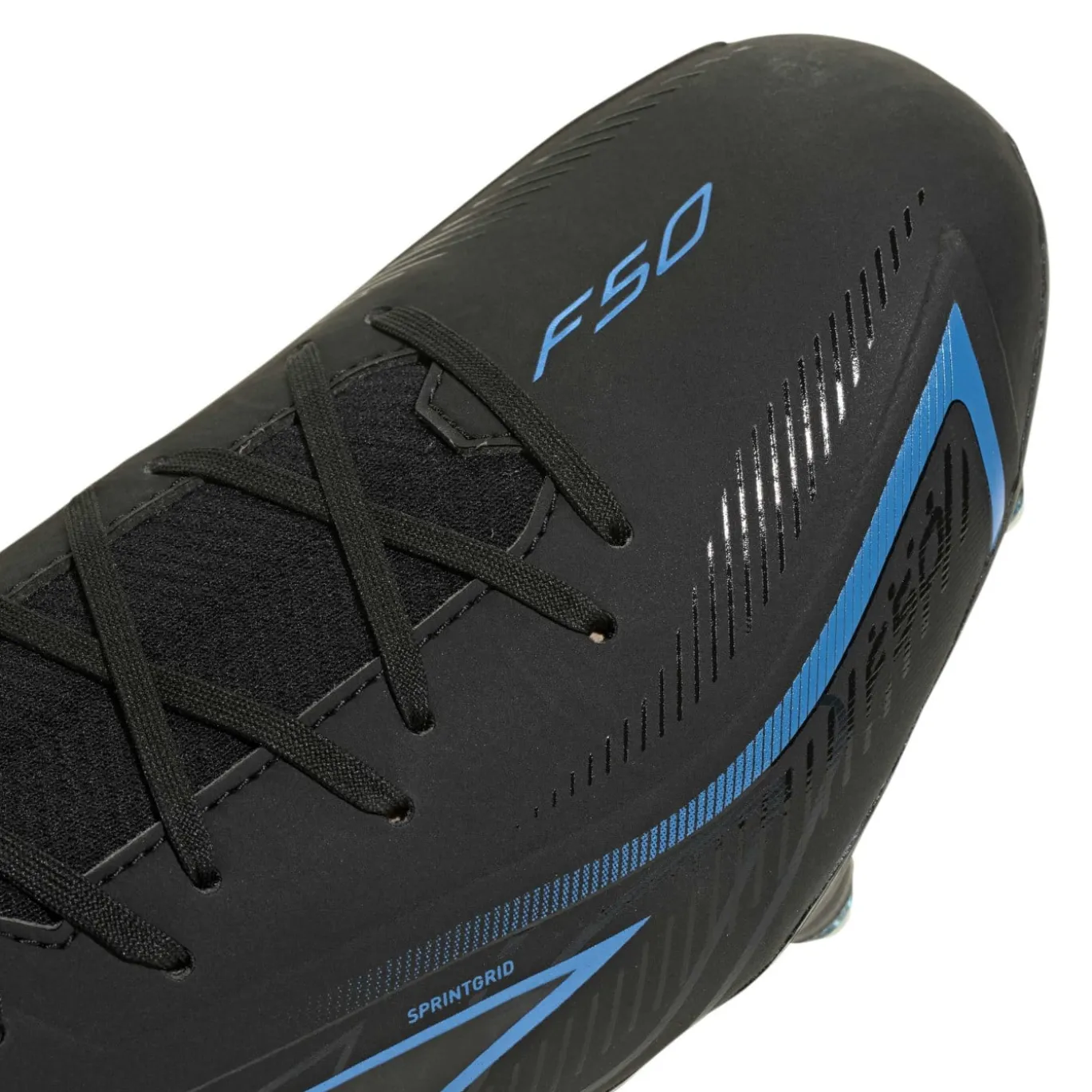 adidas F50 Hyperfast League Mid IJzeren-Nop Voetbalschoenen (SG) Zwart Zwart Blauw