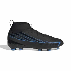 adidas F50 Hyperfast League Mid Gras Voetbalschoenen (FG) Kids Zwart Zwart Blauw