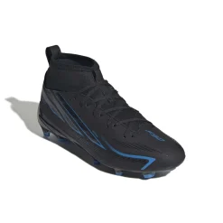 adidas F50 Hyperfast League Mid Gras Voetbalschoenen (FG) Kids Zwart Zwart Blauw