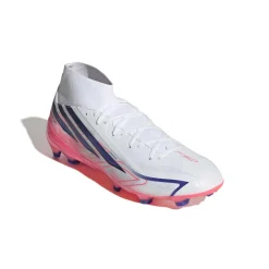adidas F50 Hyperfast League Mid Gras Voetbalschoenen (FG) Wit Paars Roze
