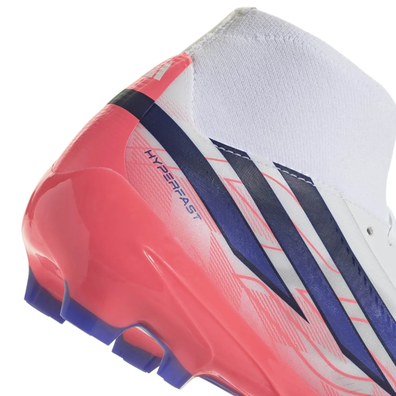 adidas F50 Hyperfast League Mid Gras Voetbalschoenen (FG) Wit Paars Roze