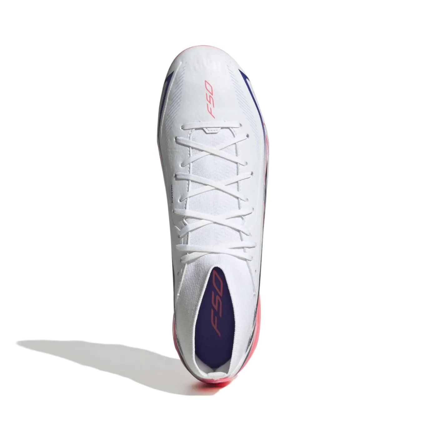 adidas F50 Hyperfast League Mid Gras Voetbalschoenen (FG) Wit Paars Roze