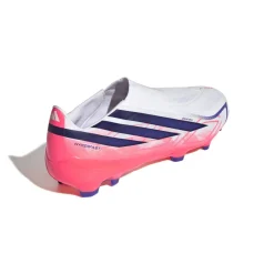 adidas F50 Hyperfast League Veterloze Gras Voetbalschoenen (FG) Wit Paars Roze