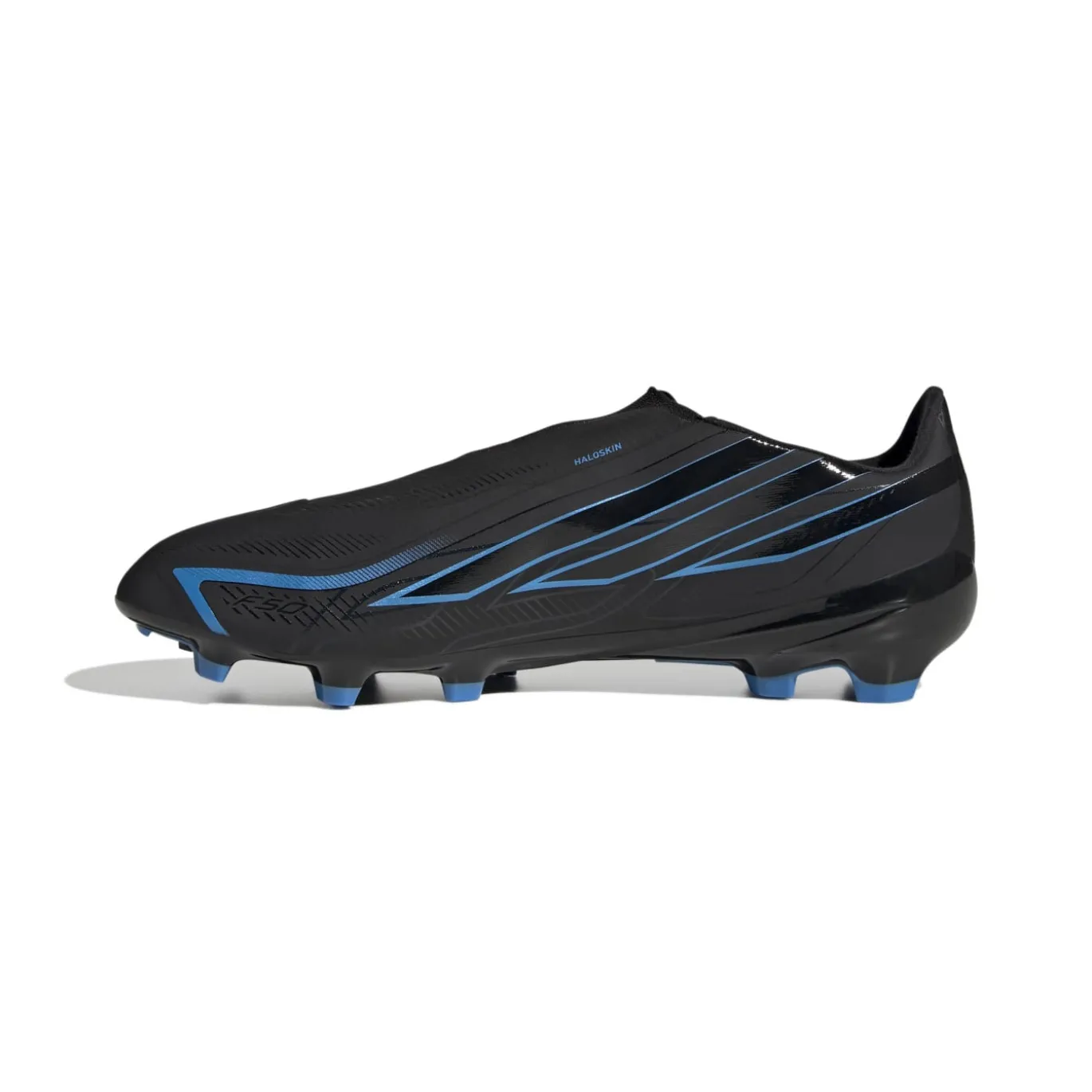 adidas F50 Hyperfast League Veterloze Gras Voetbalschoenen (FG) Zwart Zwart Blauw