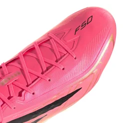 adidas F50 Hyperfast Pro Gras Voetbalschoenen (FG) Felroze Zwart Goud Wit
