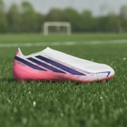 adidas F50 Hyperfast Pro Veterloze Gras Voetbalschoenen (FG) Wit Paars Roze