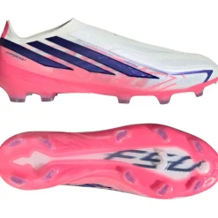 adidas F50 Hyperfast Pro Veterloze Gras Voetbalschoenen (FG) Wit Paars Roze