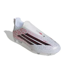 adidas F50 Lamine Yamal League Veterloze Gras / Kunstgras Voetbalschoenen (MG) Kids Wit Felrood Zwart