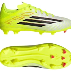 adidas F50 League Gras / Kunstgras Voetbalschoenen (MG) Kids Neongeel Zwart Rood