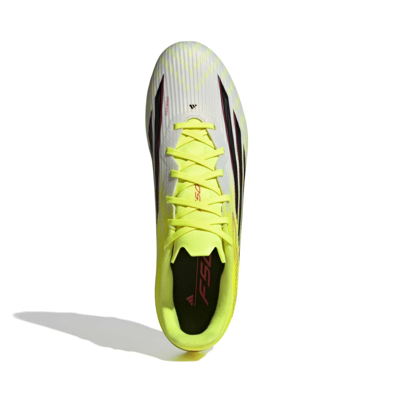 adidas F50 League Gras / Kunstgras Voetbalschoenen (MG) Neongeel Zwart Rood
