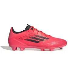 adidas F50 League Gras / Kunstgras Voetbalschoenen (MG) Felrood Zwart Zilver