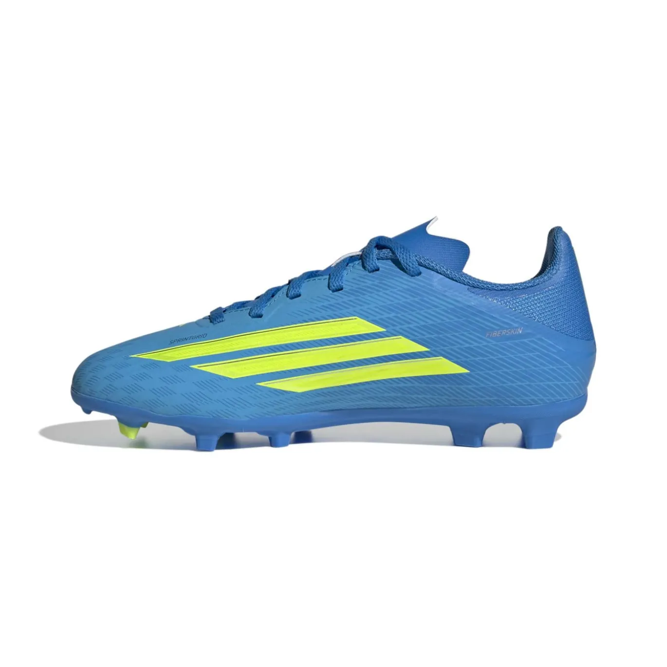 adidas F50 League Gras / Kunstgras Voetbalschoenen (MG) Kids Blauw Neongeel