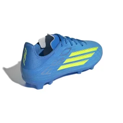 adidas F50 League Gras / Kunstgras Voetbalschoenen (MG) Kids Blauw Neongeel
