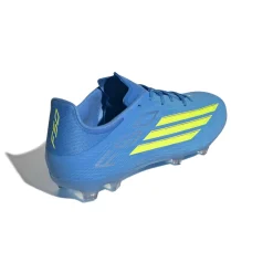 adidas F50 League Gras / Kunstgras Voetbalschoenen (MG) Blauw Neongeel