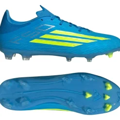 adidas F50 League Gras / Kunstgras Voetbalschoenen (MG) Blauw Neongeel