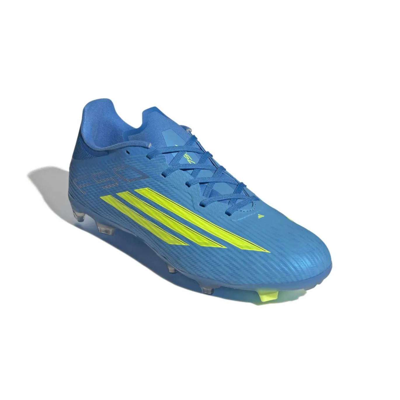 adidas F50 League Gras / Kunstgras Voetbalschoenen (MG) Blauw Neongeel