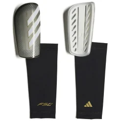 adidas F50 League Scheenbeschermers Zilvergrijs Wit Goud Zwart