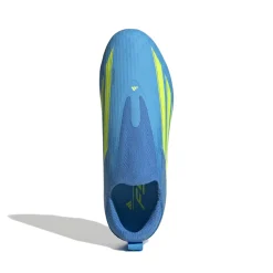 adidas F50 League Veterloze Gras / Kunstgras Voetbalschoenen (MG) Kids Blauw Neongeel