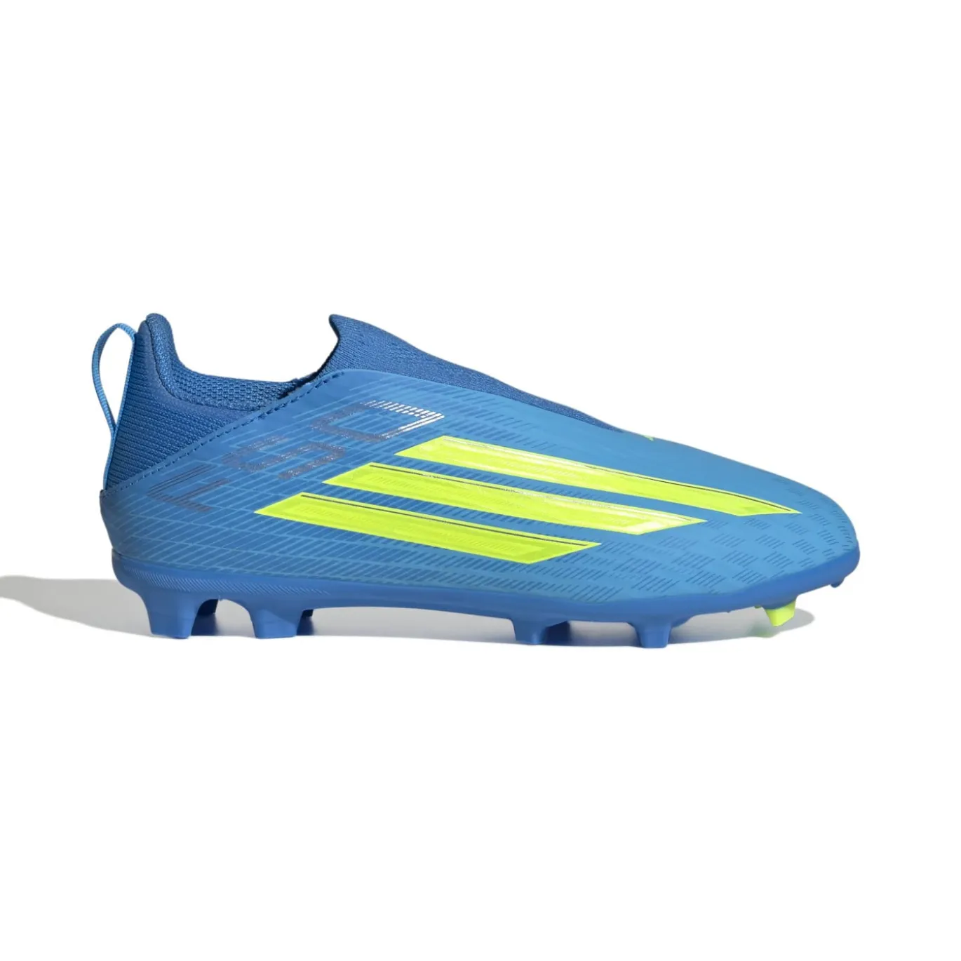 adidas F50 League Veterloze Gras / Kunstgras Voetbalschoenen (MG) Kids Blauw Neongeel