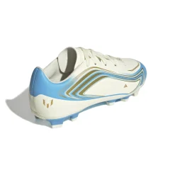 adidas F50 Messi Club Gras / Kunstgras Voetbalschoenen (MG) Kids Wit Lichtblauw Goud