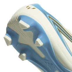 adidas F50 Messi Club Gras / Kunstgras Voetbalschoenen (MG) Kids Wit Lichtblauw Goud