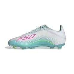 adidas F50 Messi Elite Gras Voetbalschoenen (FG) Kids Wit Turquoise Roze