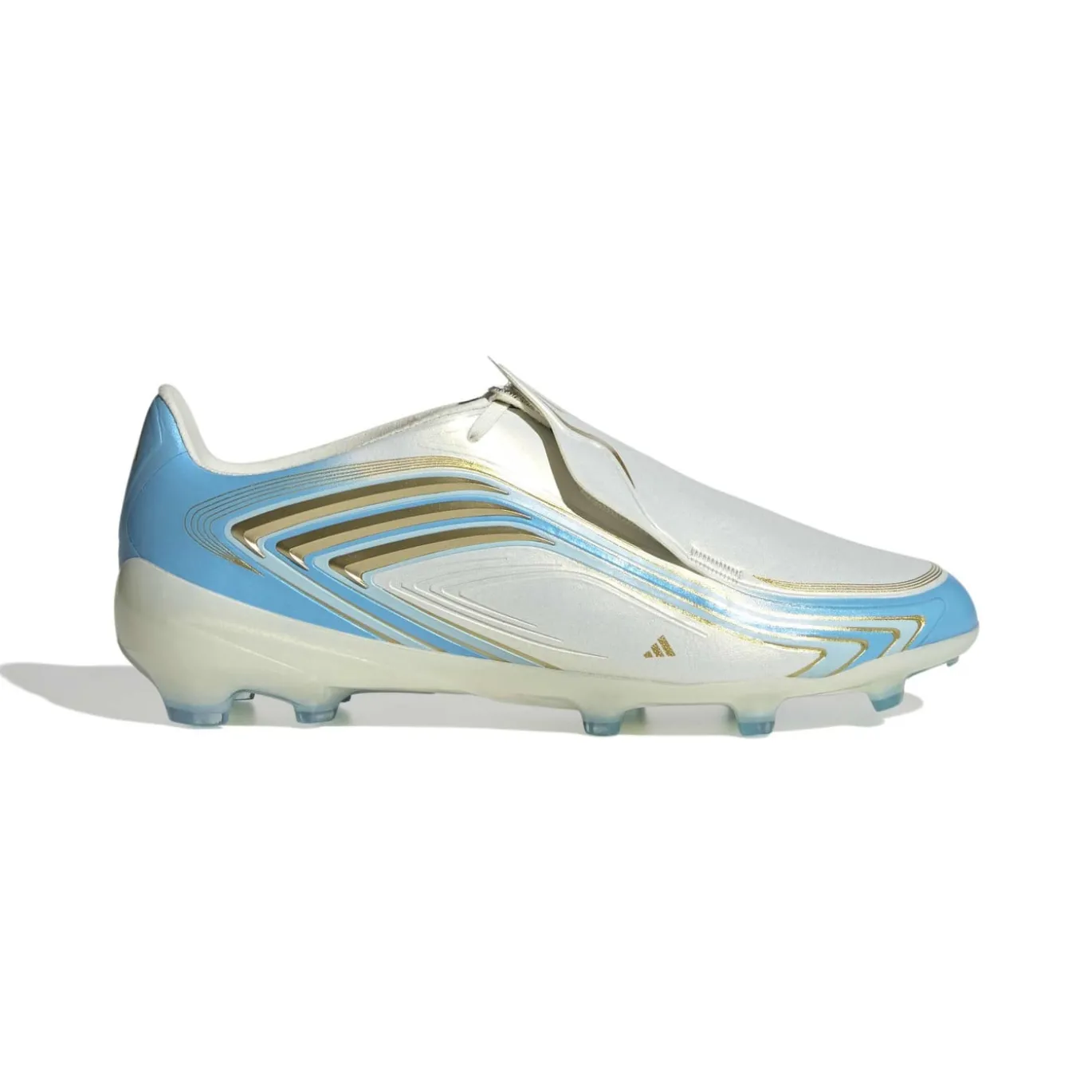 adidas F50 Messi Elite Gras Voetbalschoenen (FG) Kids Wit Lichtblauw Goud