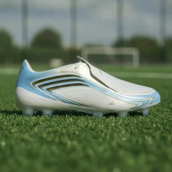 adidas F50 Messi Elite Gras Voetbalschoenen (FG) Wit Lichtblauw Goud