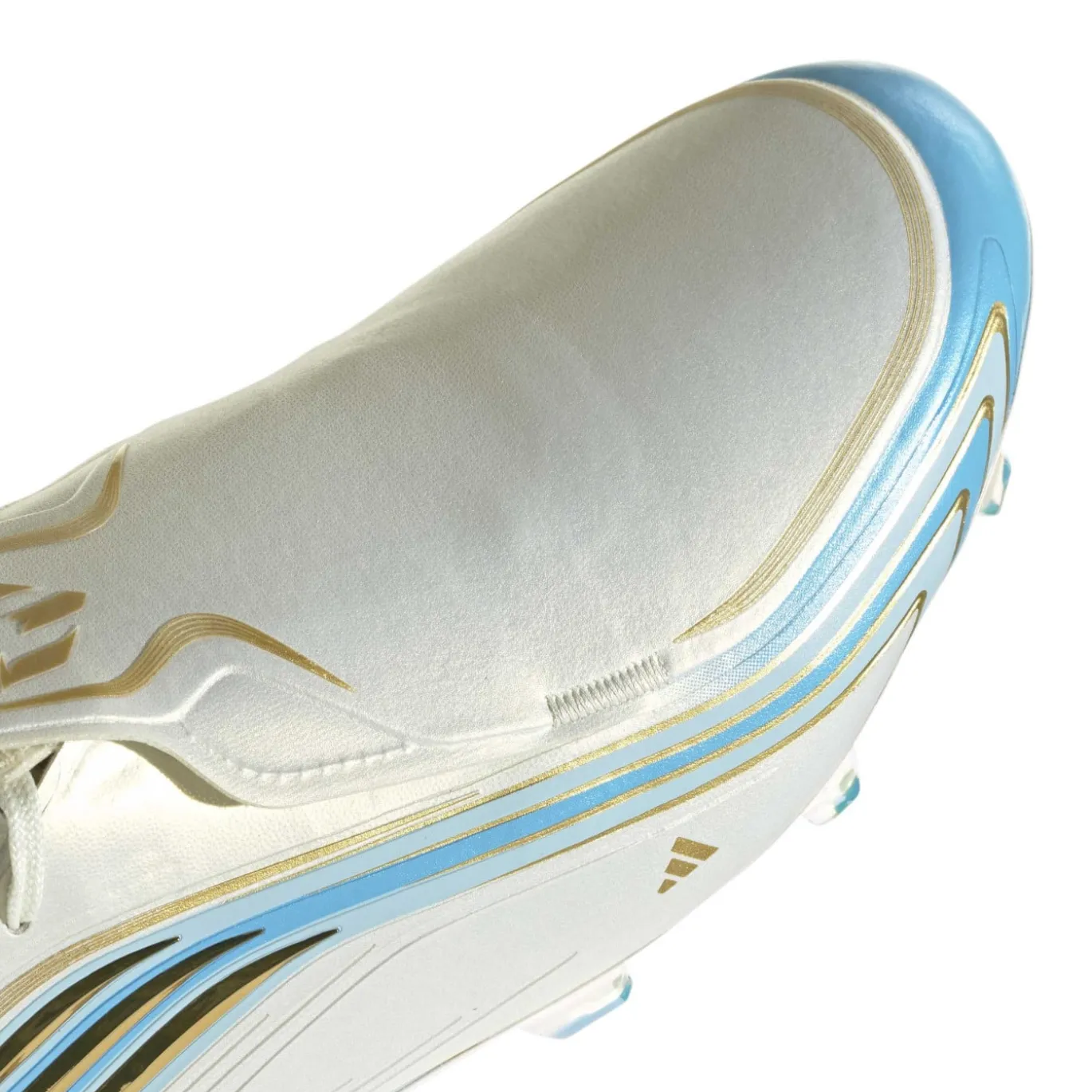 adidas F50 Messi Elite Gras Voetbalschoenen (FG) Wit Lichtblauw Goud
