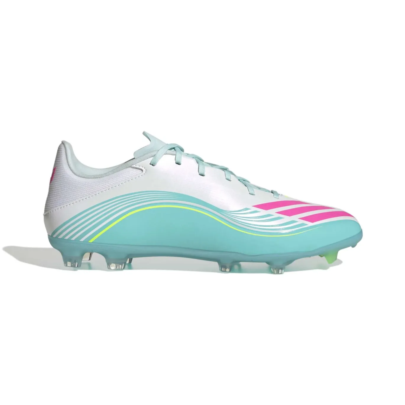 adidas F50 Messi League Gras / Kunstgras Voetbalschoenen (MG) Wit Turquoise Roze
