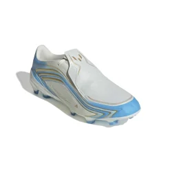 adidas F50 Messi League Gras Voetbalschoenen (FG) Wit Lichtblauw Goud