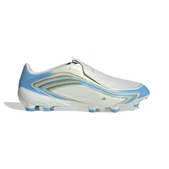 adidas F50 Messi League Gras Voetbalschoenen (FG) Wit Lichtblauw Goud