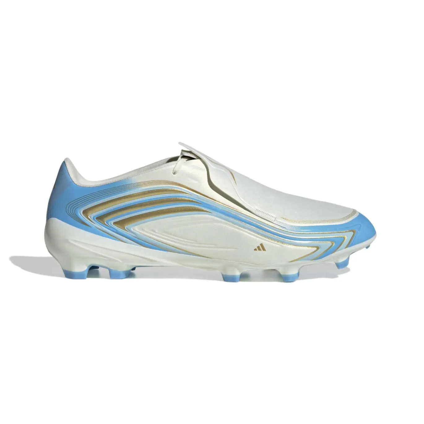 adidas F50 Messi League Gras Voetbalschoenen (FG) Wit Lichtblauw Goud