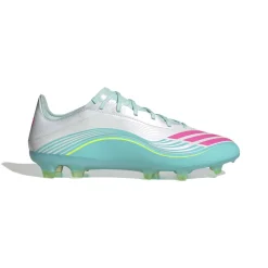 adidas F50 Messi Pro Gras Voetbalschoenen (FG) Wit Turquoise Roze