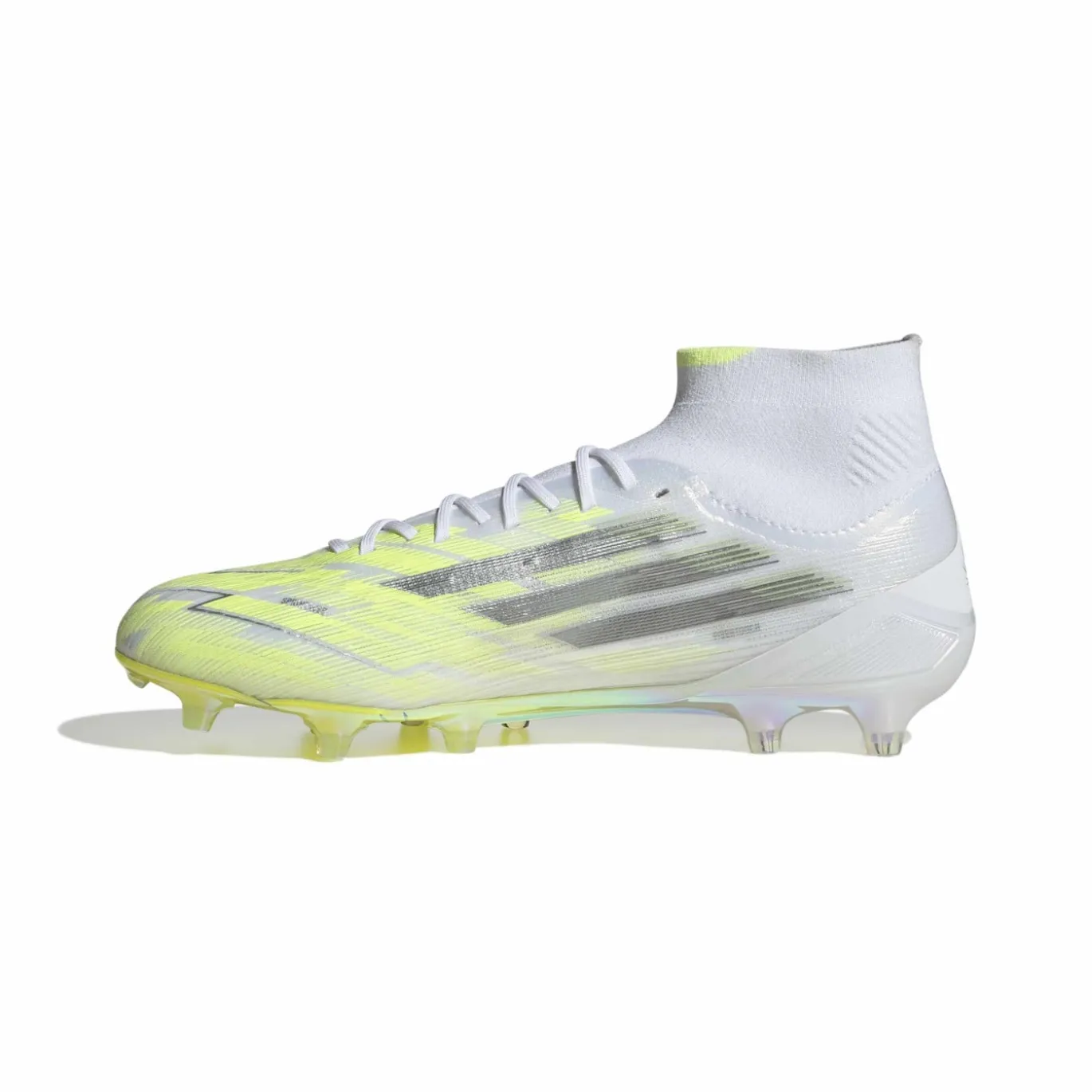 adidas F50 Sparkfusion Elite Gras / Kunstgras Voetbalschoenen (MG) Dames Wit Grijs Neongeel