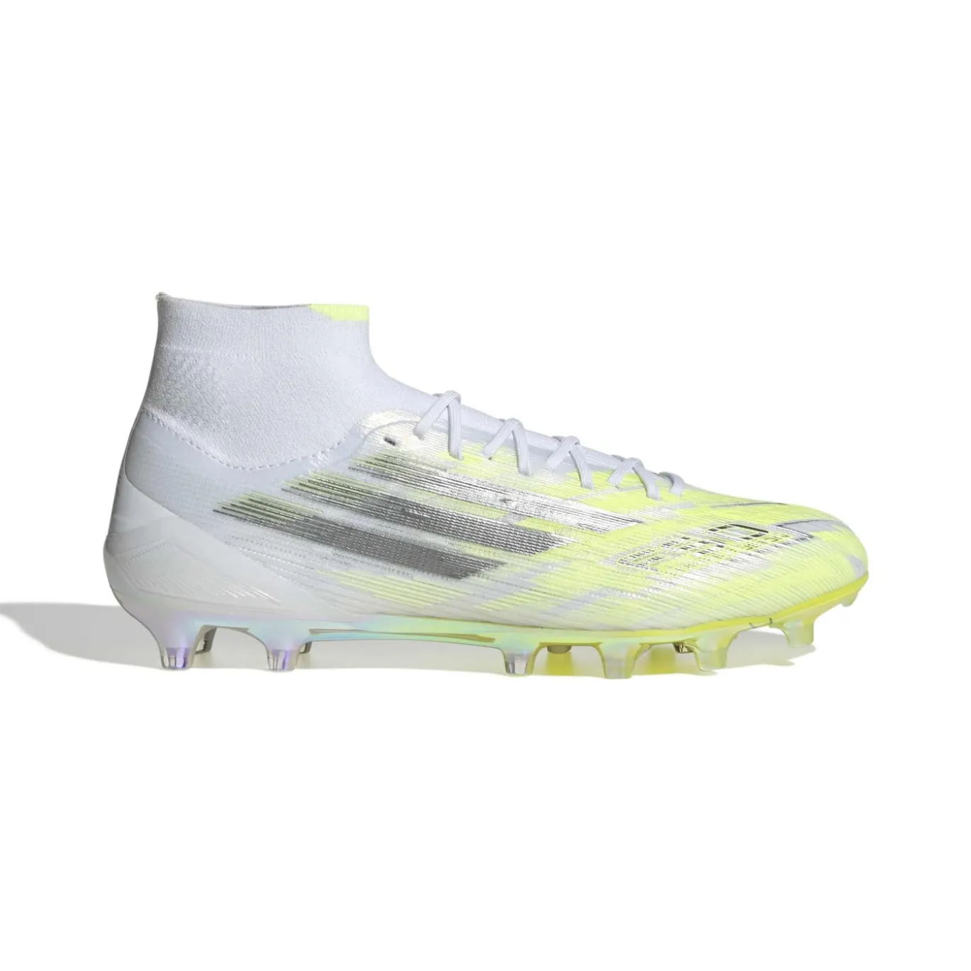 adidas F50 Sparkfusion Elite Gras / Kunstgras Voetbalschoenen (MG) Dames Wit Grijs Neongeel