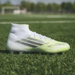 adidas F50 Sparkfusion Elite Gras / Kunstgras Voetbalschoenen (MG) Dames Wit Grijs Neongeel