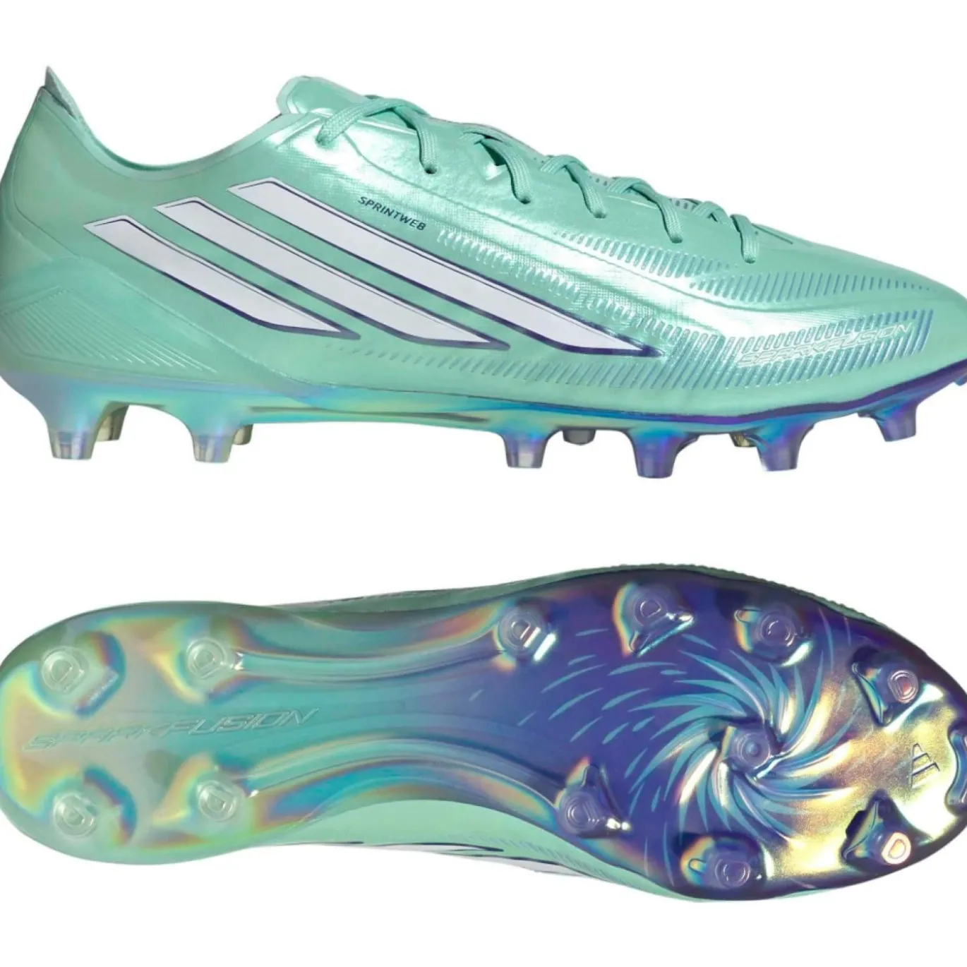 adidas F50 Sparkfusion Elite Gras / Kunstgras Voetbalschoenen (MG) Dames Mintgroen Wit Blauw