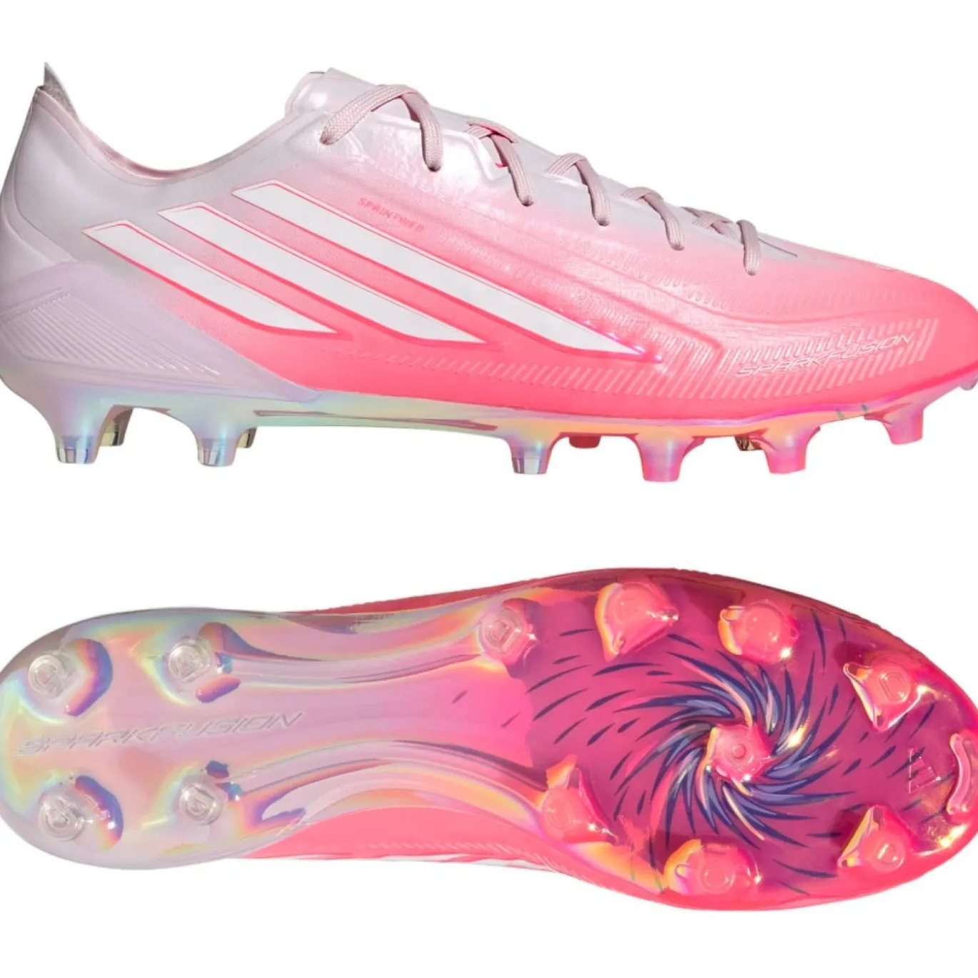 adidas F50 Sparkfusion Elite Gras / Kunstgras Voetbalschoenen (MG) Dames Roze Wit