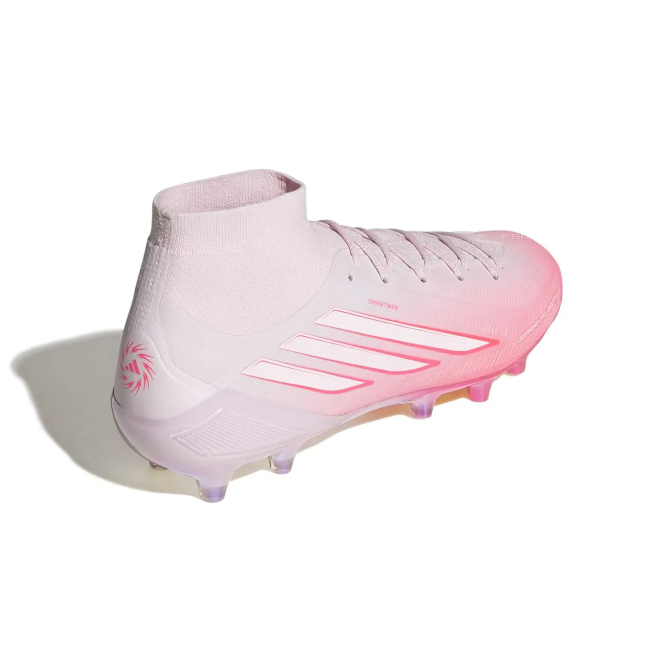 adidas F50 Sparkfusion Elite Mid Gras Voetbalschoenen (FG) Dames Roze Wit