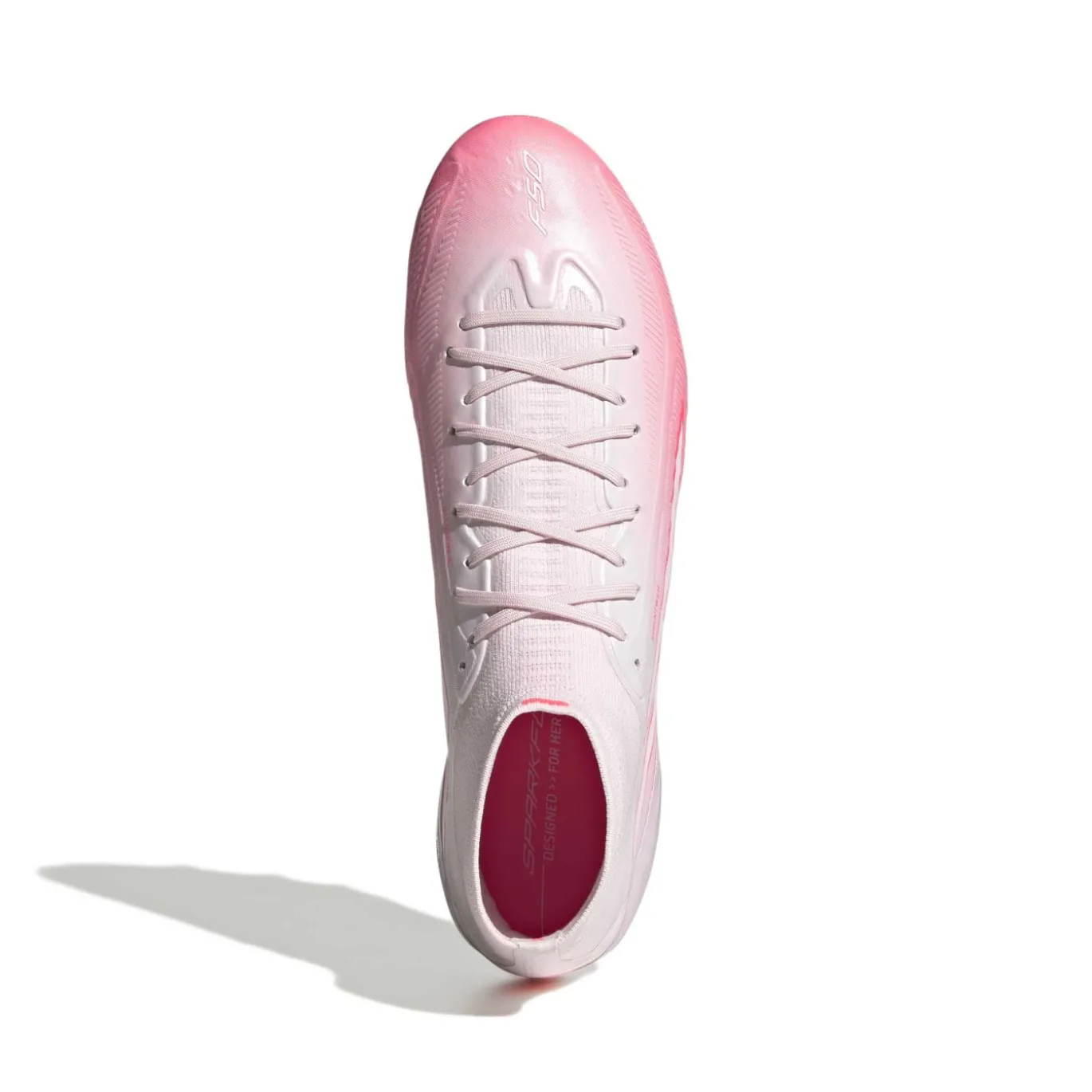 adidas F50 Sparkfusion Elite Mid Gras Voetbalschoenen (FG) Dames Roze Wit