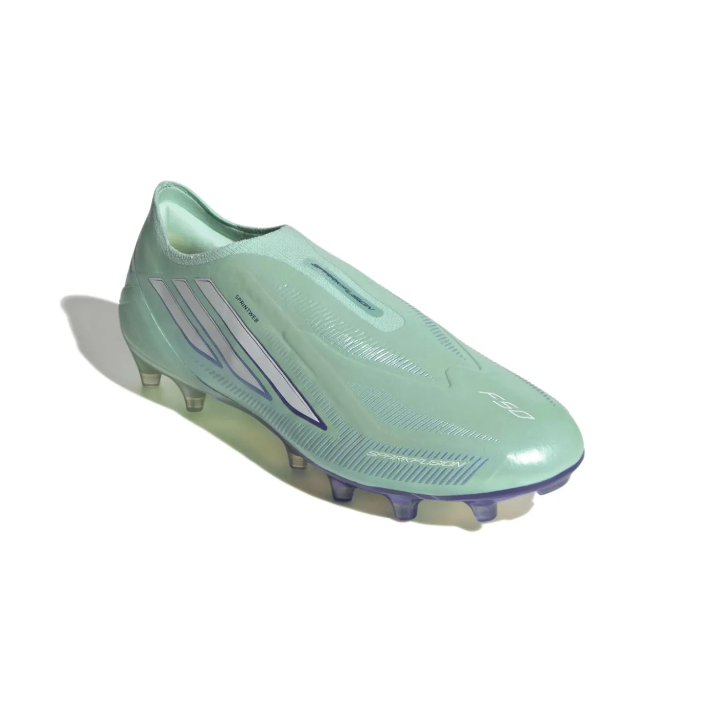 adidas F50 Sparkfusion Elite Veterloze Gras / Kunstgras Voetbalschoenen (MG) Dames Mintgroen Wit Blauw