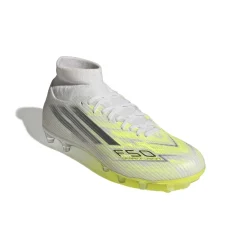 adidas F50 Sparkfusion League Gras / Kunstgras Voetbalschoenen (MG) Dames Wit Grijs Neongeel