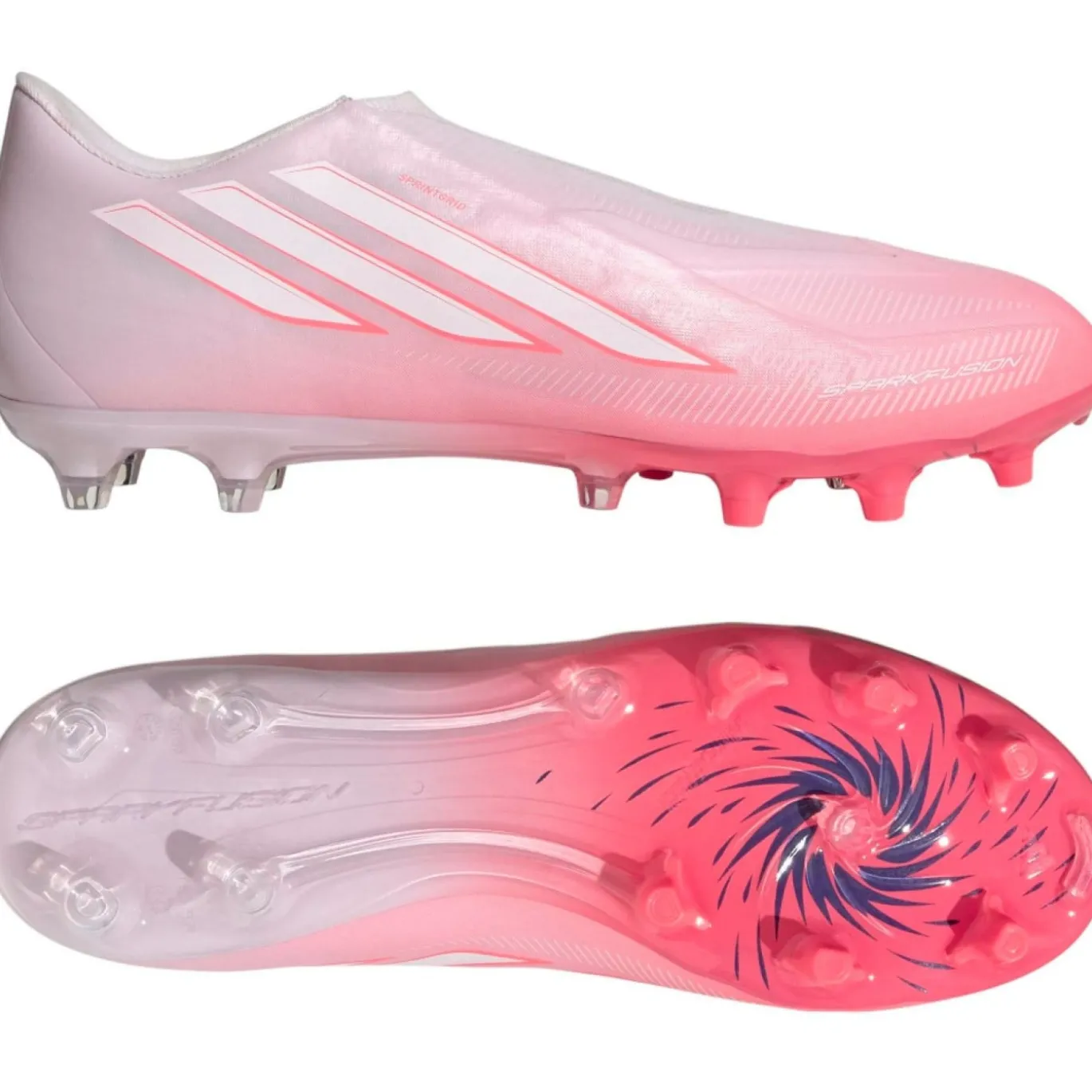 adidas F50 Sparkfusion League Veterloze Gras / Kunstgras Voetbalschoenen (MG) Dames Roze Wit
